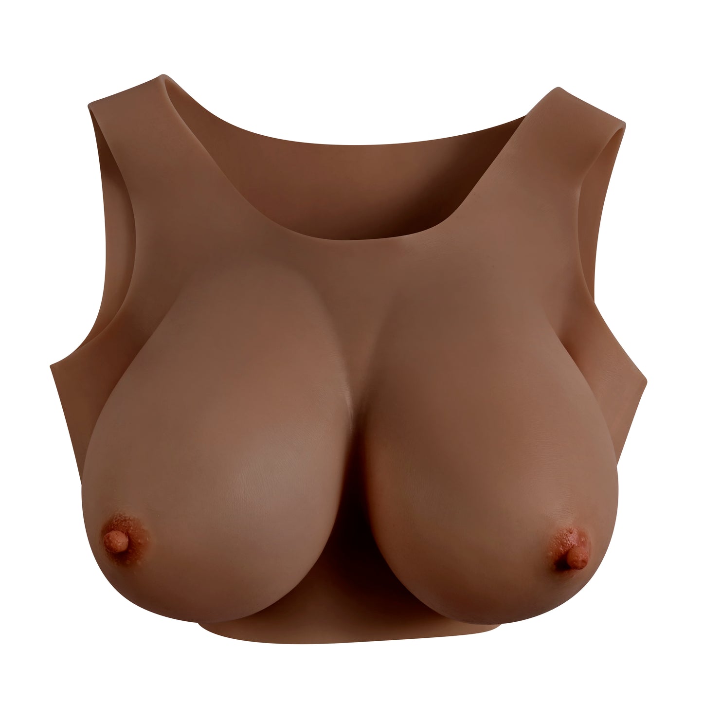 Gender X UNDERGARMENTS - PLATE E-CUP - Dark Brown Wearable Breasts - E-Cup Size