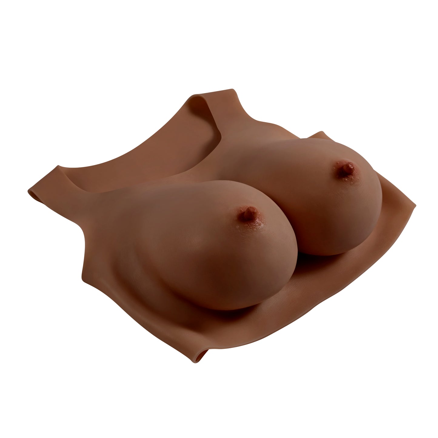 Gender X UNDERGARMENTS - PLATE E-CUP - Dark Brown Wearable Breasts - E-Cup Size