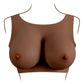 Gender X UNDERGARMENTS - PLATE E-CUP - Dark Brown Wearable Breasts - E-Cup Size