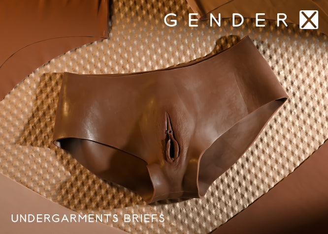 Gender X UNDERGARMENTS - BRIEFS - Dark Brown Wearable Vagina Briefs