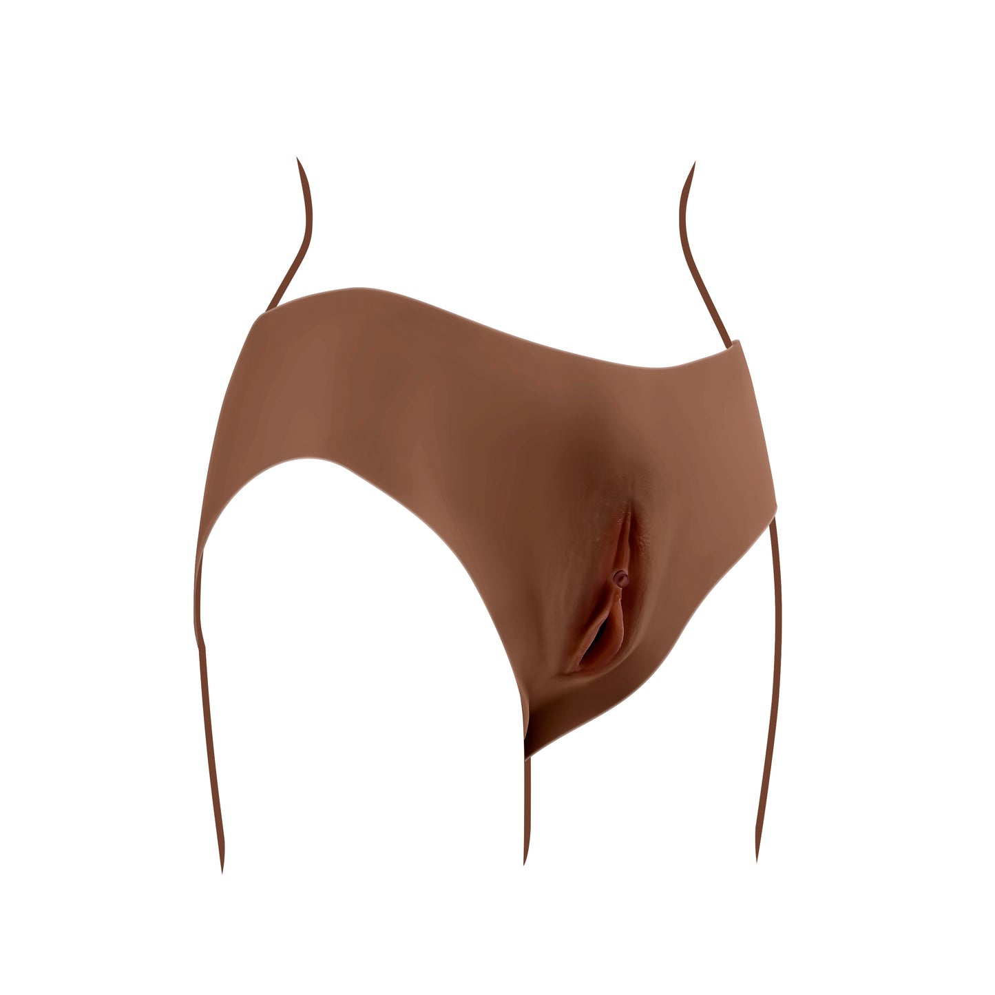 Gender X UNDERGARMENTS - BRIEFS - Dark Brown Wearable Vagina Briefs