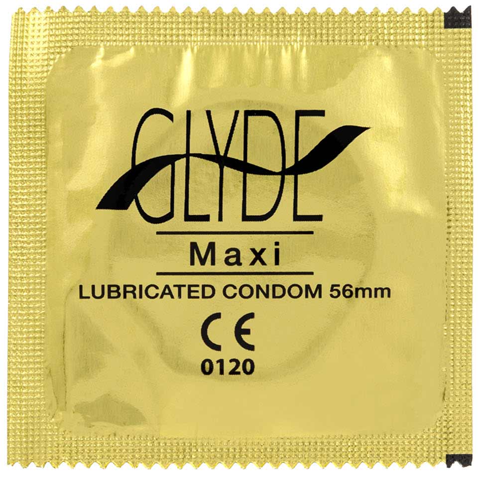 Glyde Maxi Gold 56mm Vegan Friendly Condoms - BULK PACK 100 Pieces