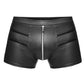 Noir Mens Sexy Shorts with PVC Panel & Hot Detail Size S, M, L or XL