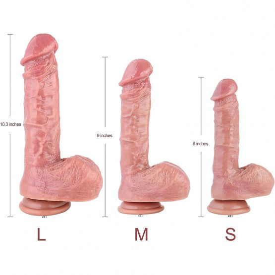 HiSmith 10.3" Dual-Density Ultra Realistic Silicone Dildo (KlicLok)