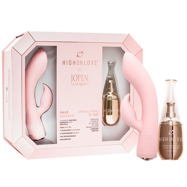 HighOnLove Object of Pleasure Gift Set - Calexotics Marilyn Vibrator + O'Gel