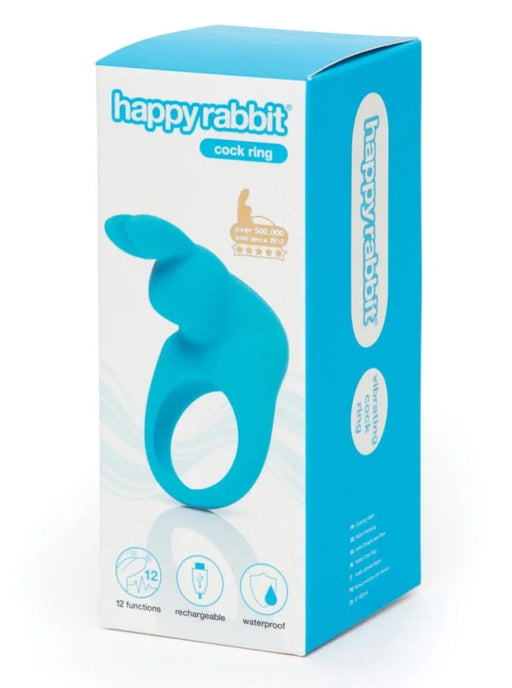 Love Honey Happy Rabbit Rechargeable Cock Ring Blue