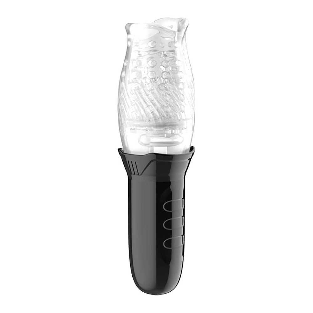 Adam & Eve Adam's Spinning Gawk Gawk - Clear USB Rechargeable Rotating Masturbator