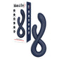 Adam & Eve TWISTED TEMPTATIONS Bendable Vibe - Navy Blue 22.4cm Bendable Dual Vibrator