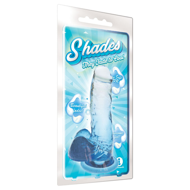 Icon Brands | Shades 7" Jelly TPR Blue 17.8cm Dong Dildo