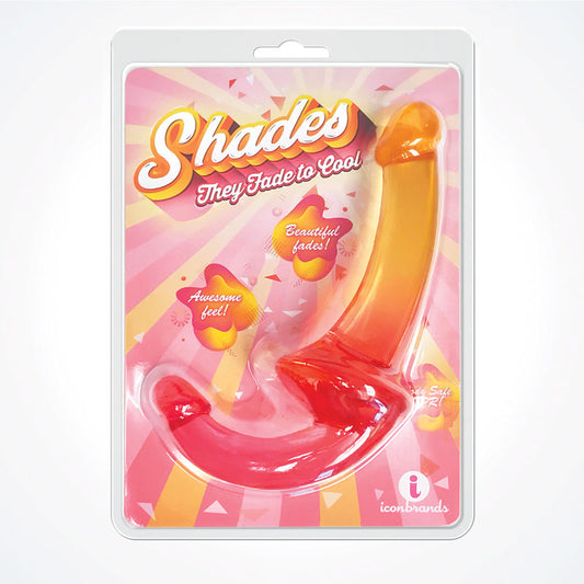 Icon Brands | Shades 9.5" Strapless Pink/Orange 24cm Double Dong