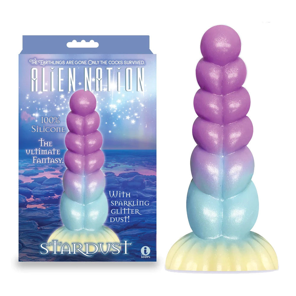 Icon Brands | Alien Nation - Stardust - Glitter Rainbow 21cm Fantasy Dong Dildo