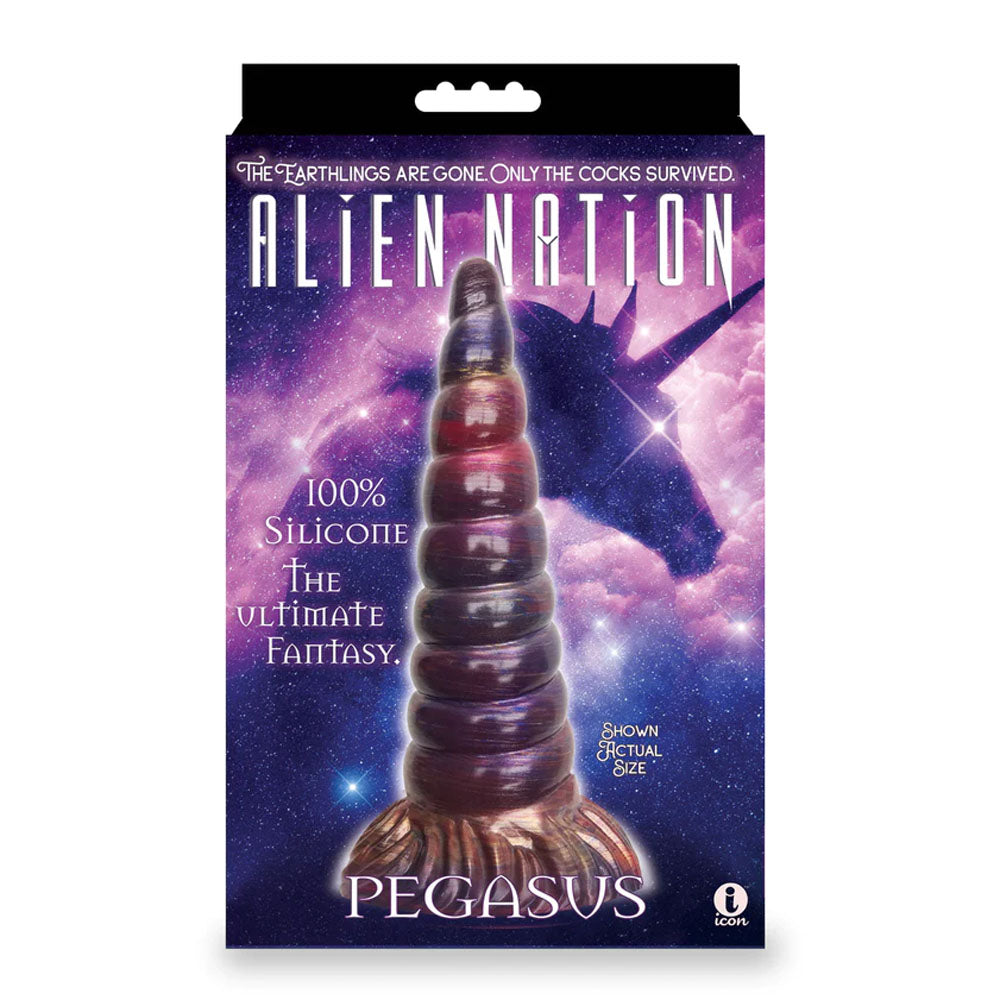 Icon Brands | Alien Nation - Pegasus Metallic Coloured 20.3cm Unicorn Fantasy Dong Dildo