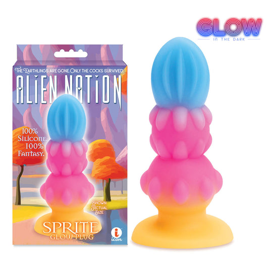 Icon Brands | Alien Nation - Sprite Glow in Dark Coloured 14cm Fantasy Anal Plug