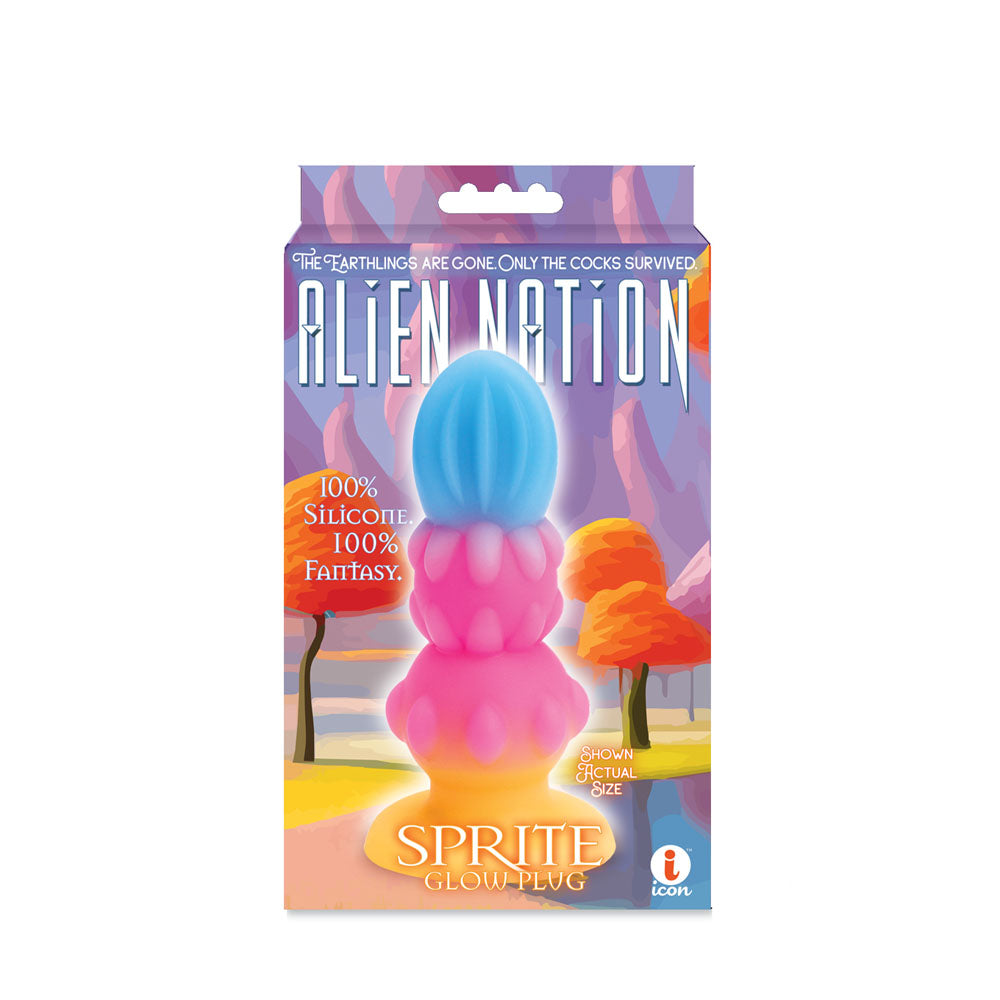 Icon Brands | Alien Nation - Sprite Glow in Dark Coloured 14cm Fantasy Anal Plug