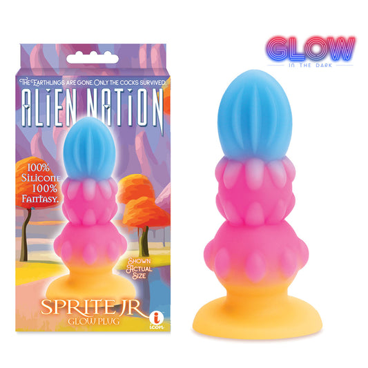 Icon Brands | Alien Nation - Sprite Jr. Glow in Dark Coloured 10.8cm Fantasy Anal Plug