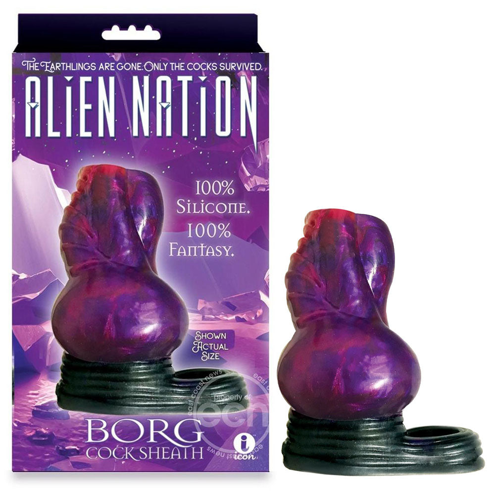 Icon Brands | Alien Nation - Borg Purple/Black 11.5cm Penis Sheath