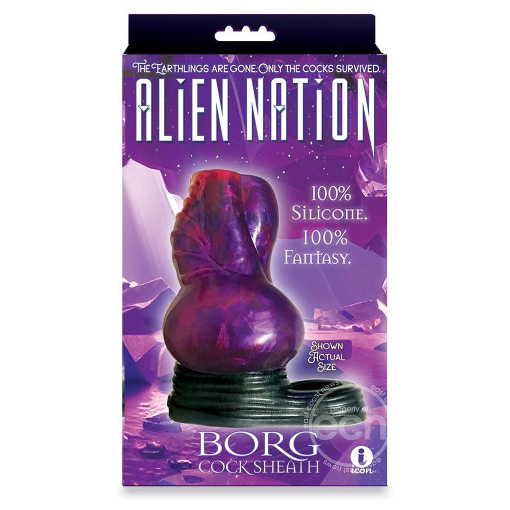 Icon Brands | Alien Nation - Borg Purple/Black 11.5cm Penis Sheath