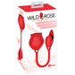 Icon Brands | Wild Rose Suction & Bullet Red USB Rechargeable Air Pulse & Bullet Stimulator