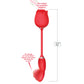 Icon Brands | Wild Rose Come Hither & Suction Vibrator Red USB Rechargeable Air Pulse Stimulator