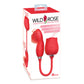 Icon Brands | Wild Rose Come Hither & Suction Vibrator Red USB Rechargeable Air Pulse Stimulator