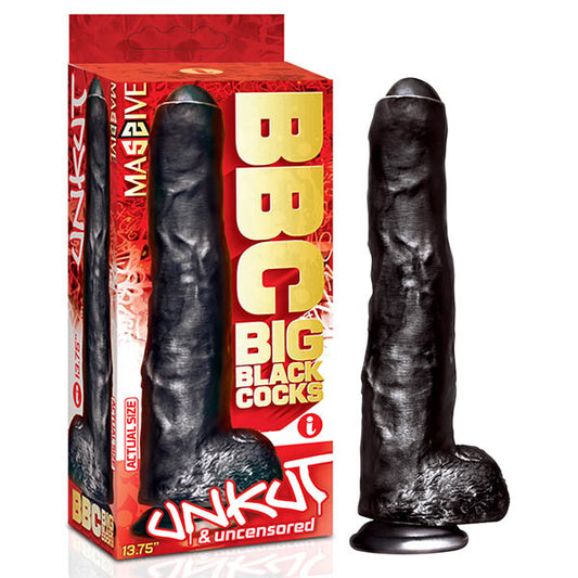 Icon Brands | BBC (Big Black Cocks) - Unkut - 35cm (13.75'') Dildo Dong