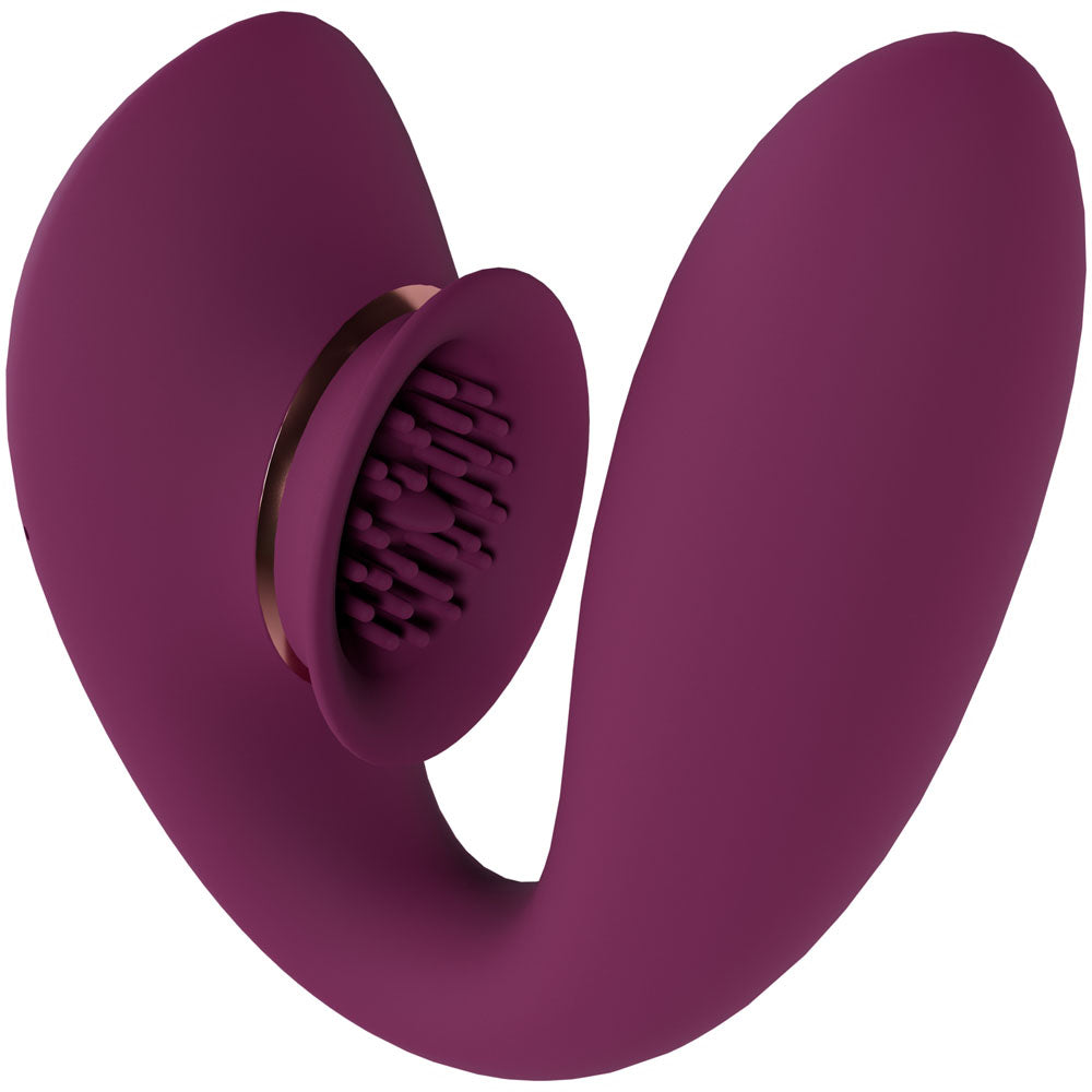 Shots Toys | Twitch 3 - Burgundy USB Rechargeable Suction Vibrator