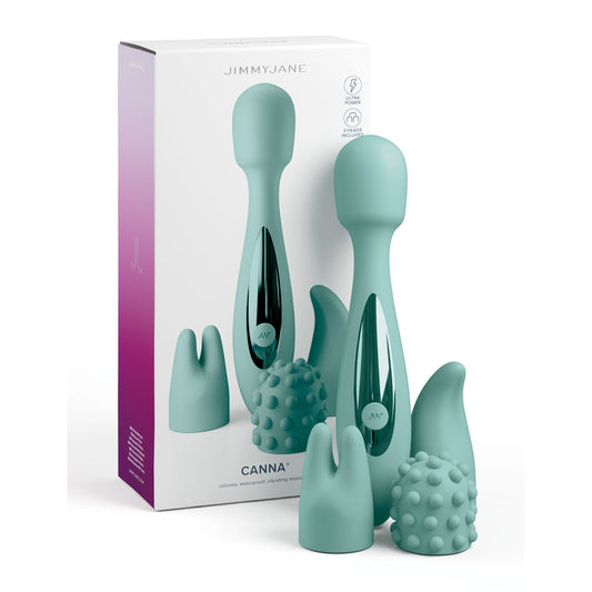 JimmyJane Canna - Teal 21.8cm Massage Wand with 3 Interchangeable Heads