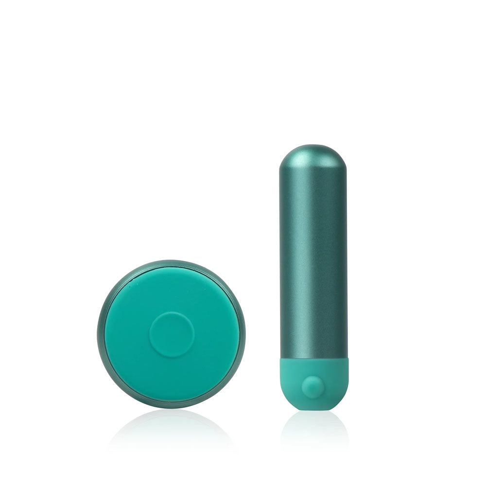 JimmyJane Mini Chroma - Teal 7.8cm USB Rechargeable Bullet with Wireless Remote