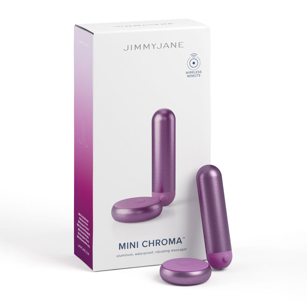 JimmyJane Mini Chroma - Purple 7.8cm USB Rechargeable Bullet with Wireless Remote