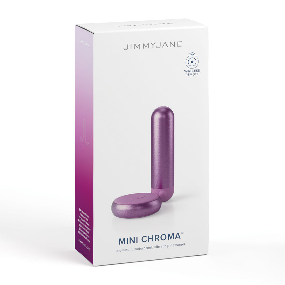 JimmyJane Mini Chroma - Purple 7.8cm USB Rechargeable Bullet with Wireless Remote