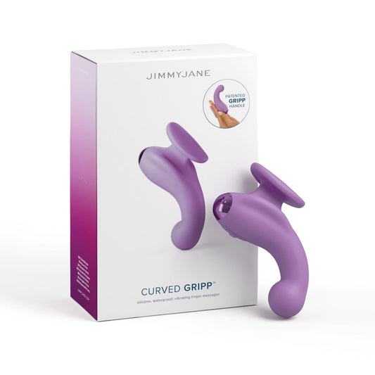 JimmyJane Curved Gripp - Purple USB Rechargeable Finger Stimulator