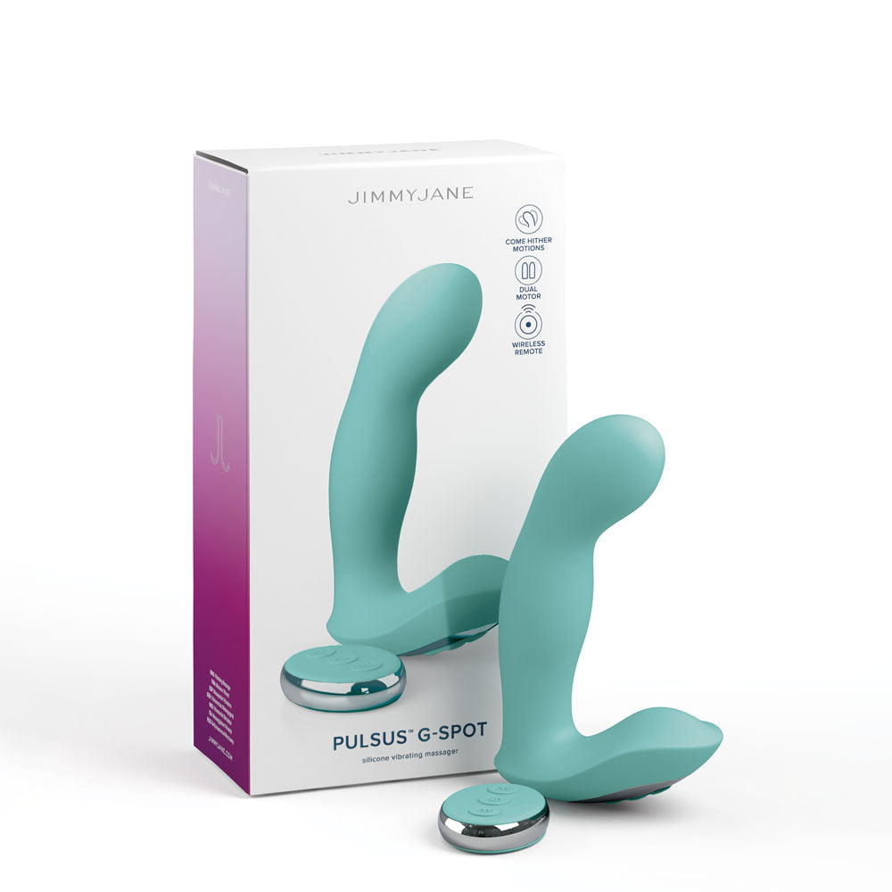 JimmyJane Pulsus G-Spot - Teal 15cm USB Rechargeable Vibrator with Wireless Remote