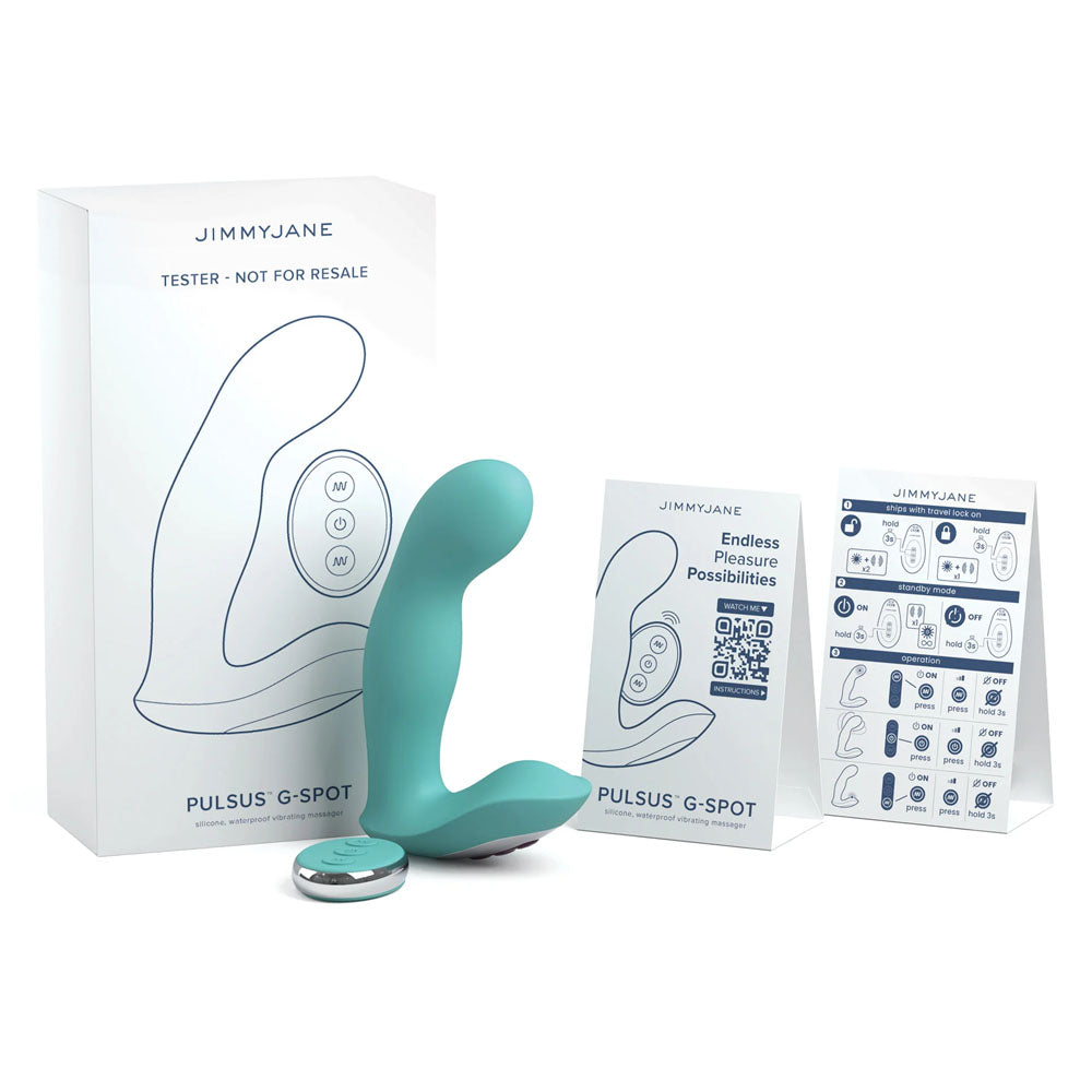 JimmyJane Pulsus G-Spot - Teal 15cm USB Rechargeable Vibrator with Wireless Remote