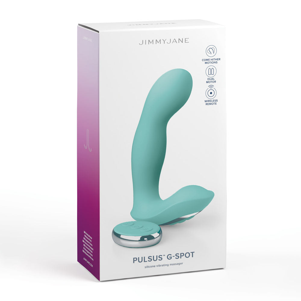 JimmyJane Pulsus G-Spot - Teal 15cm USB Rechargeable Vibrator with Wireless Remote