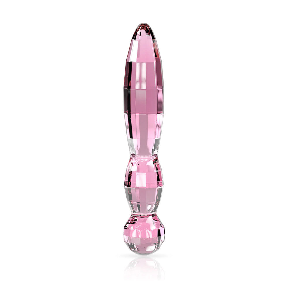 JimmyJane Dillenia Cissus - Clear Pink Glass 19.5cm Dildo