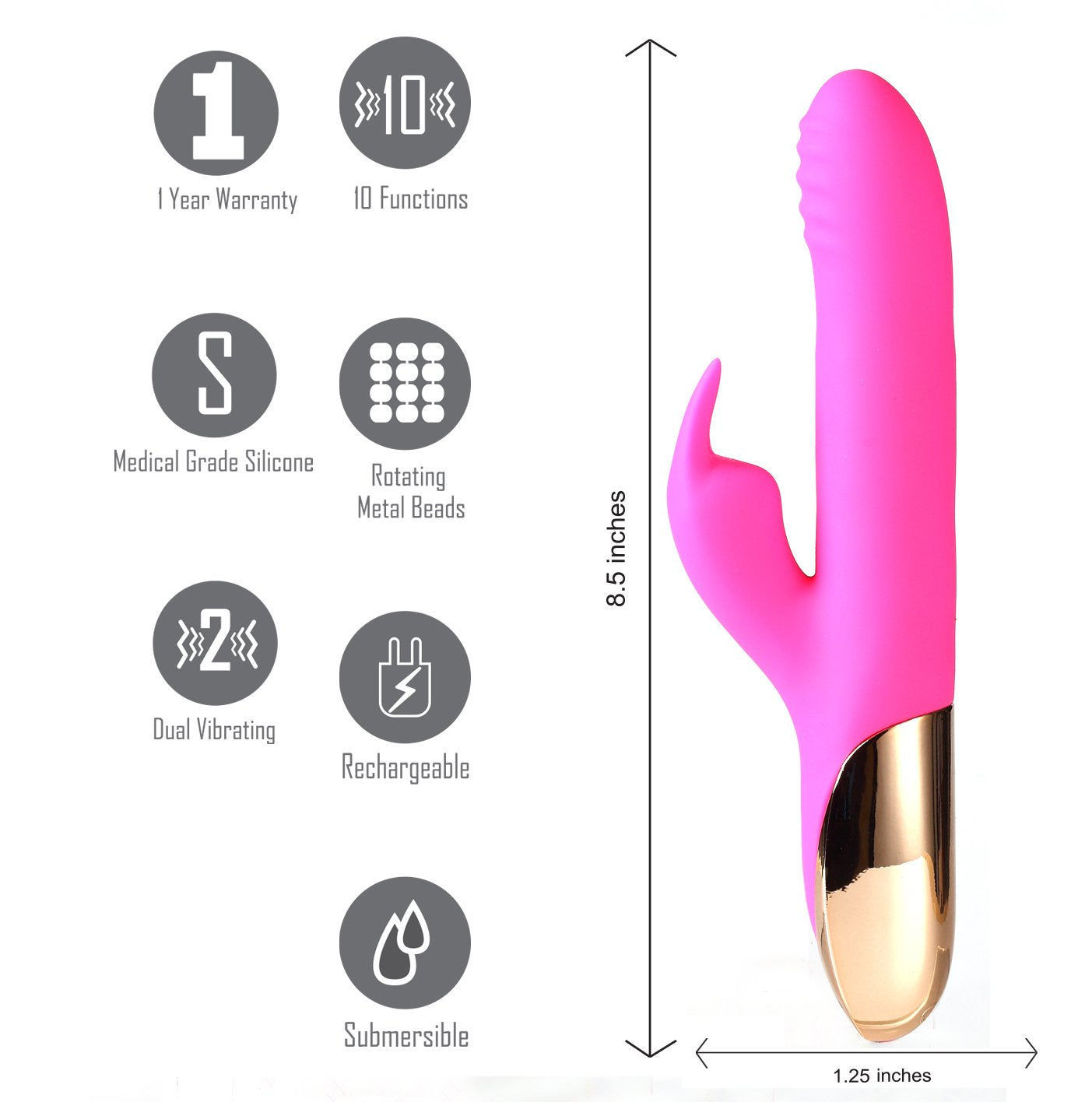 Maia Toys | Maia Dream Pink 21.6cm USB Rechargeable Rabbit Vibrator