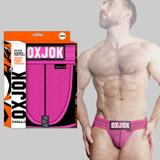 OxBalls SLINGJOCK upthrust slider-strap jock PINK SKY LARGE