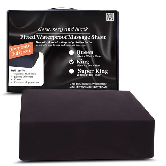 Eroticgel Waterproof Fitted Sheet Extreme Edition Black Nuru Massage - King Size