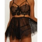 Muse Lingerie Black Floral Eyelash Lace + Mesh Size S/M/L