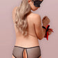 Magic Silk Love & Bondage - Split Back Fishnet Booty Short Size S/M or L/XL or Queen