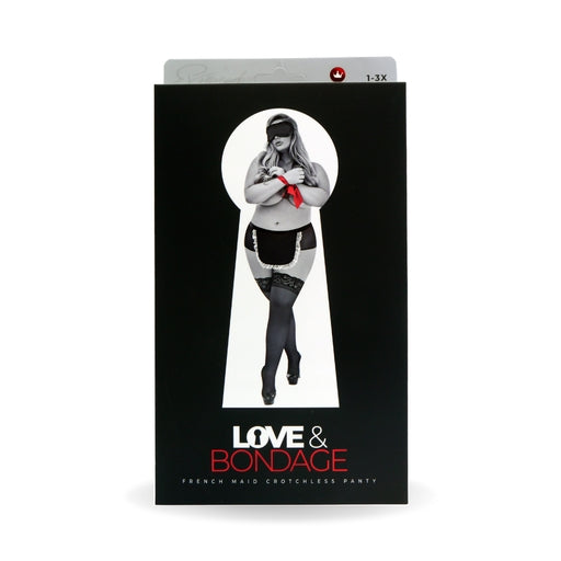 Magic Silk Love & Bondage Set - Maid Panty Black Size S/M or L/XL or Queen