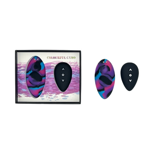 AAPD | Colourful Camo Remote Control Panty Vibe Vibrator Blue