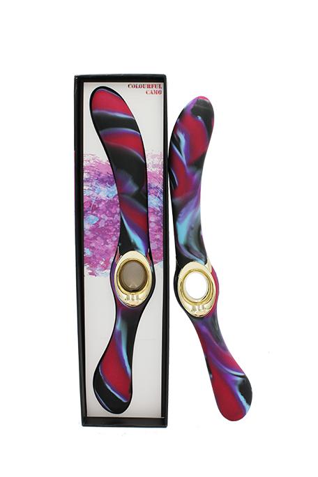 AAPD | Colourful Camo Entice Double Ended Vibrator Blue