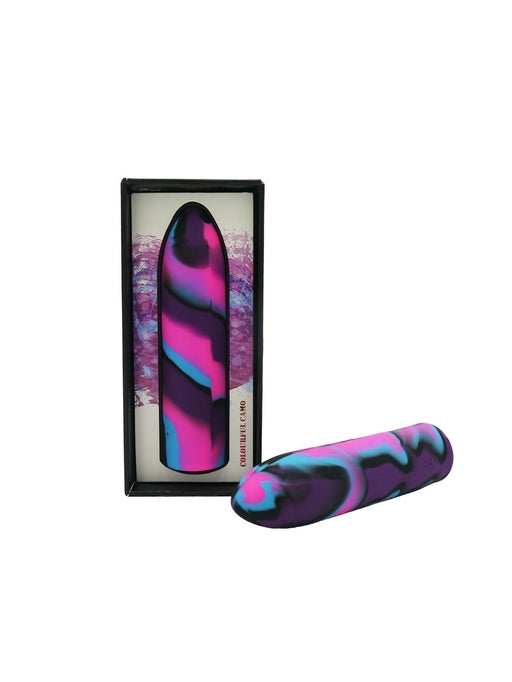 AAPD | Colourful Camo Tracer Bullet Vibrator Rechargeable Blue