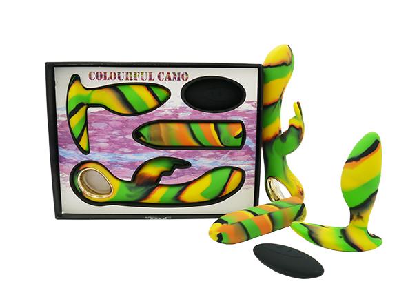 AAPD | Colourful Camo Lovers Kit Yellow (Rabbit Vibrator, Bullet, Butt Plug) - 3 Pack