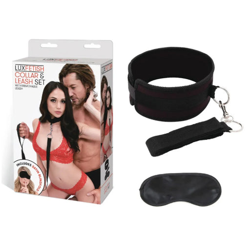 Lux Fetish Collar And Leash Set