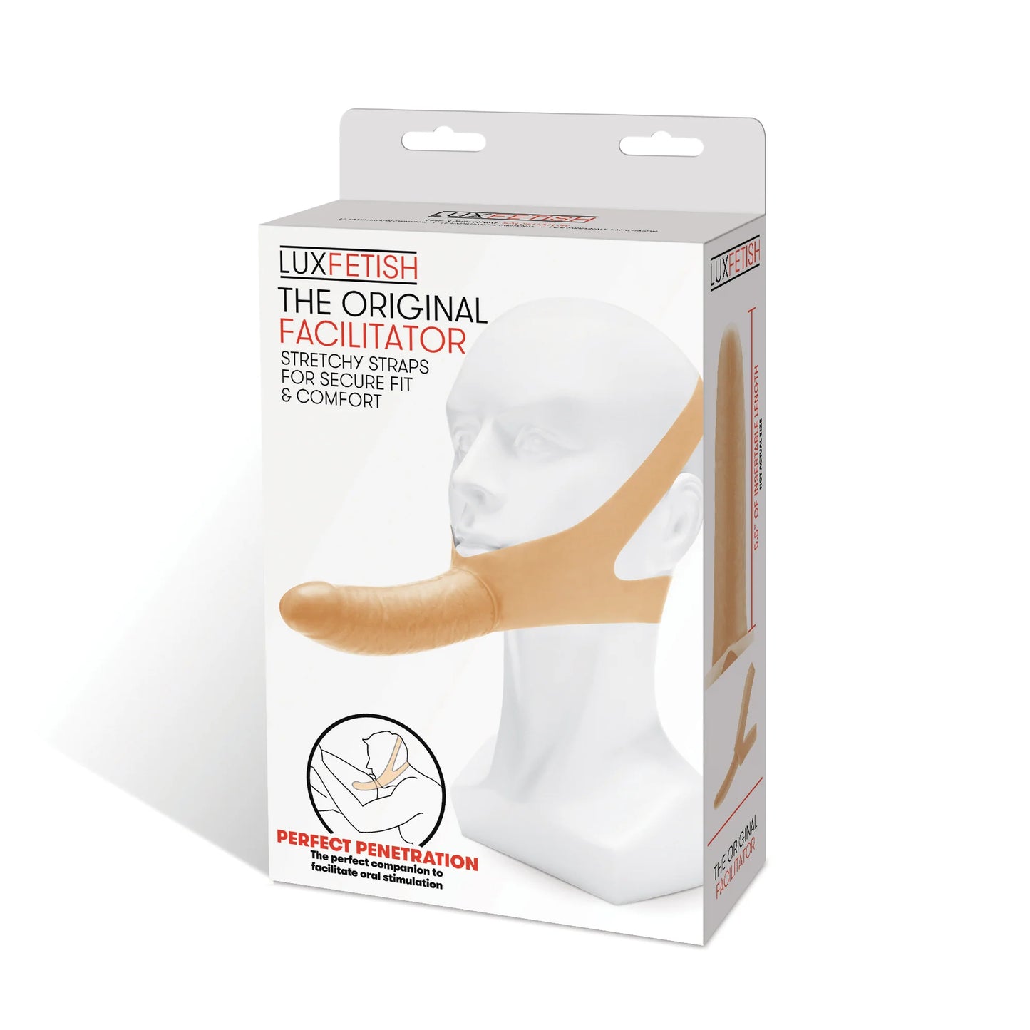 Lux Fetish The Original Facilitator - Facial Dildo Strap-On - Cream