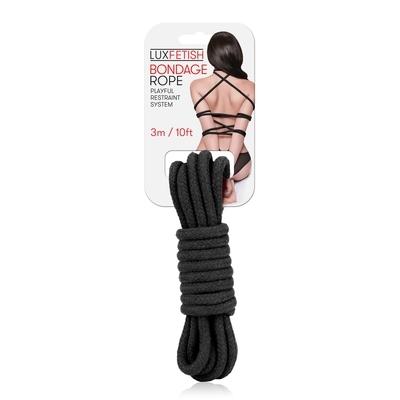 Lux Fetish Bondage Rope 3m - Black