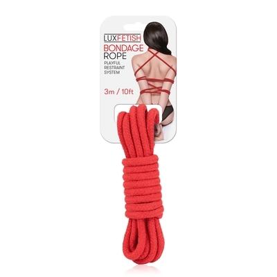 Lux Fetish Bondage Rope 3m - Red