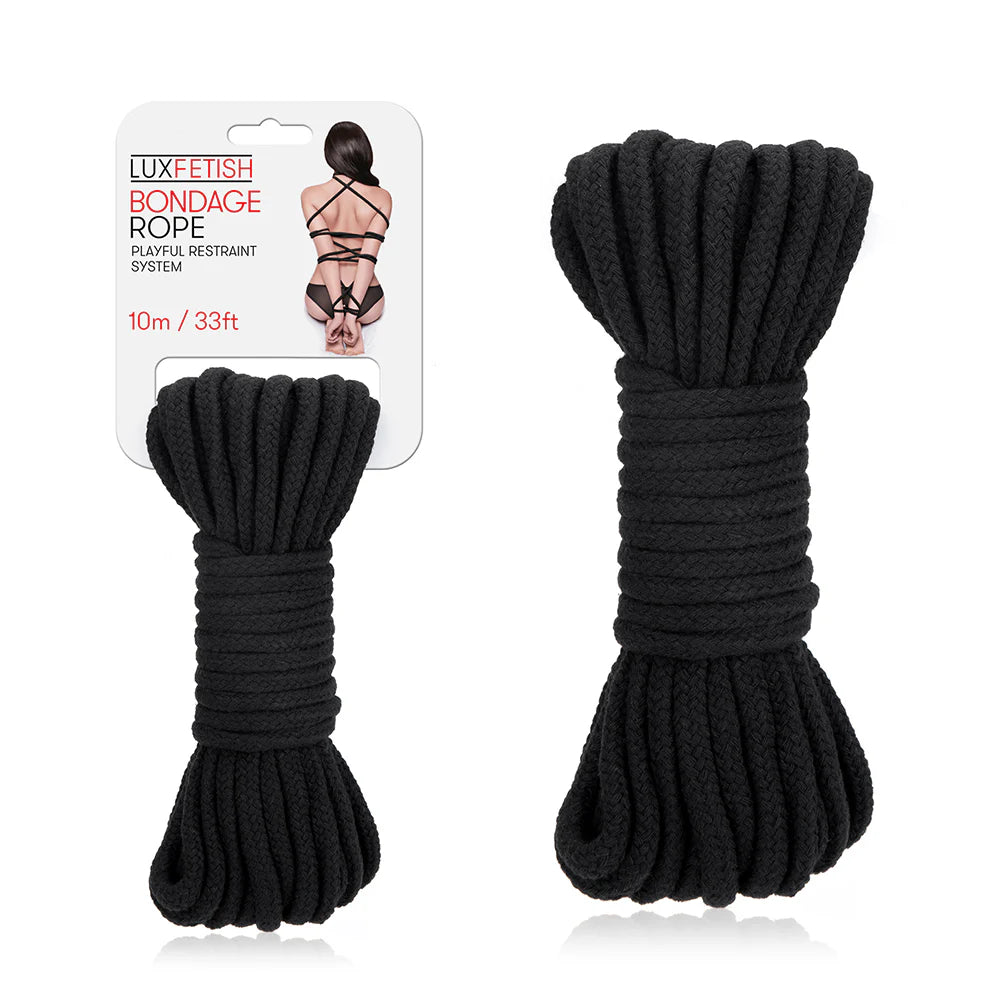 Lux Fetish Bondage Rope 10m - Black